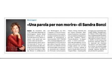 Articolo de La Nazione sulla presentazione del libro di Sandra Bondi