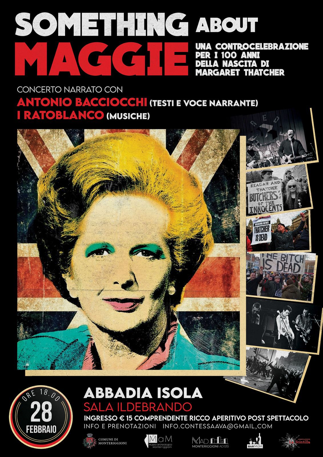 Locandina evento Something About Maggie, Abbadia Isola 28 febbraio 2026 ore 18