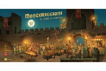 Foto di Monteriggioni con date festa medievale 2026